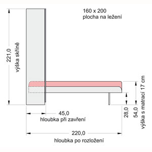 DAN - COMFORT II.  sklopná postel