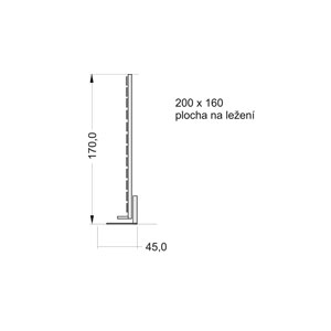 Mechanismus postel 2lůžko - boční / s 21-ti lamelovým roštem + 8 výztuh pro nastavení tvrdosti lamel /